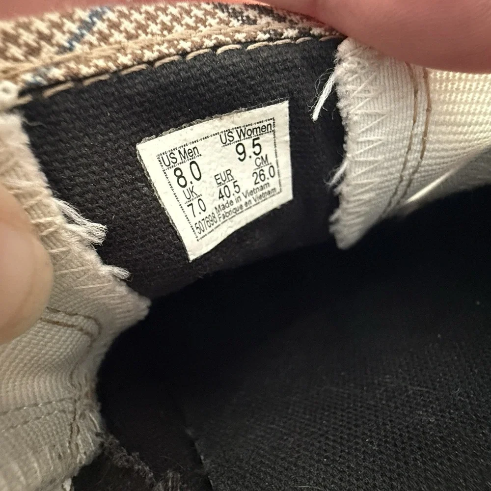 Vans Women's 9.5‎ Men's 8 Slip On Floral Embroidered Plaid